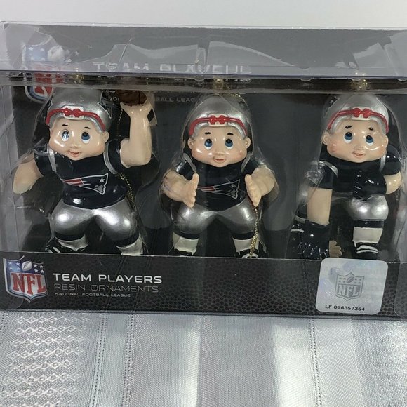 New England Patriots NFL Christmas Tree  Ornament Team Players Resin 3-pack New - Picture 9 of 10